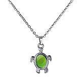 Persönlichkeit Halskette, Schildkröte Stimmung Farbwechsel Halskette Schmuck Edelstahl Magie Anhänger Geschenk für M