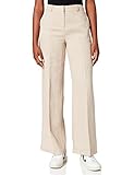 find. Damen Weite Hosen aus Leinen, Beige (Stone), 38, Label: M