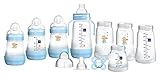 MAM Easy Start Babyflaschen-Set, selbststerilisierend, Anti-Kolik-Starter-Set, Small , Blau, (Designs können variieren)