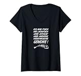 Damen Ich mag Fisch und andere Vegetarische Gerichte,Statement T-Shirt mit V