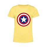 Art T-Shirt, Superheld Captain America, capitan-a-ts-wom-ylw-m, Gelb, capitan-a-ts-wom-ylw-m M