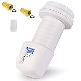 Anadol Easyfind Single LNB 40mm- Easyfind LNB HD HDTV für 1 Teilnehmer mit Sat-Finder Funktion - LNB und Satellitenfinder - auch für Camping - sparen Sie Sich den Satfinder, inkl. 2X F-Stecker g