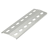 Grillclub 1 x Edelstahl Flammenblech 37,5 x 12 cm für Gasgrill Flammenverteiler Flammenabdeckung Grillblech Brennerabdeckung