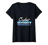 Damen Cyber Security Few Proud Paranoid Programmierer T-Shirt mit V