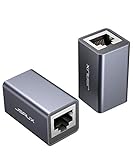 JSAUX RJ45 LAN Kupplung Ethernet Kabel Verbinder [2 Pack] Ethernet Koppler LAN Adapter für LAN Kabel, Netzwerkkabel, Patchkabel, Ethernet Kabel,Netzwerk Coupler für Cat7, Cat6, Cat5e, Cat5(Grau)