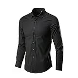 Holzfällerhemd Langarm Slim Fit Bügelfrei Herrenhemden Dress Shirt Arbeitshemd Für Herren M-5XL