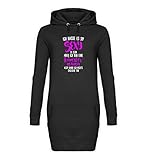 shirt-o-magic Hamster: Sexy Hamster-Mama - Damen Hoodie-Kleid -S-Jet Schw