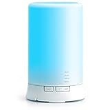 The Body Source 100ml Ultraschall Aroma Diffuser - Luftbefeuchter mit 7 Farben LED Licht und Timer - Elektrische Duftlampe für ätherische Öle - Aromatherapie für Zuhause, Büro, Sp