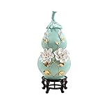 Fengshop Buddha Statue Moderner minimalistischer Stil Keramik Glück Gourd Wohnzimmer Weinschrank Porch Museum Regal Dekoration Wu Lou Dekoration B