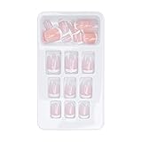 24 STÜCKE Französisch Falsche Zehennägel Gefälschte Nude Zehennagelspitzen Nude Nails Short Press Full Cover Ballerina Künstliche Nagelspitzen für Den Täglichen DIY S