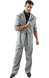 ORION COSTUMES Herren Schwarz & Grau Florida Detective 80er Jahre TV Kostü