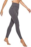 JOYSPELS Sporthose Damen Lang, Sport Leggins für Damen High Waist, Yoga Leggings Yogahose Sportleggins Tights, Grau, L