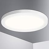 Lumare LED Deckenleuchte 18W Extra Flach rund 1400lm 225mm ersetzt 120W IP44 Deckenlampe für Wohnzimmer Badezimmer Küche Flur Keller Bad Wandleuchte Einbaustrahler Aufbaustrahler modern warmweiß