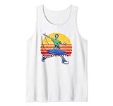 Disc Golf Dead Driver Skeleton Flying Power Shot Vintage Tank Top