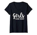 Damen Girls Gone Muddy Matching Girls Team Mud Run T-Shirt mit V