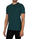 Farah Vintage Herren Langbogen-T-Shirt, Grün, L