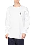 Volcom Men's Iconic Stone Long Sleeve T Shirt White 2XL