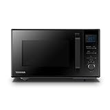 Toshiba MW2-AC25TF(BK) 4-in-1 Mikrowelle mit Heißluft & Grill & Kombi Funktion / 25L / 900W / 1100W Grill / 2100W Heißluft/Emaille Innenraum/Drehteller mit Positionsspeicher/Schw