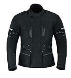 R-1 RAXUS Motorradjacke für Herren, Winter, 3/4, wasserdicht, CE Wolf, Schwarz , 6X-Larg