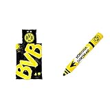 Borussia Dortmund BVB-Bettwäsche Glow in The Dark (135x200cm) & BVB-Radiergummi-S