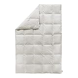 ESTELLA Bettdecke Vier-Jahreszeiten | weiß | 155x220 cm | Vier-Jahreszeiten-Decke | Bezug aus feinem Batist aus 100% Baumwolle | Füllung aus 100% weißen Gänsedaunen | Made in Germany