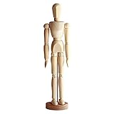 Hiraith Holz Gliederpuppe Mannequin, 13CM Tragbare Holzfiguren Menschen Schaufensterpuppe Modellpuppe Manga Zeichnung mit Basis und flexiblem Körper Einstellb