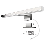 Aogled Led Spiegelleuchte Badezimmer 5W 400LM 30cm 230V Neutralweiß 4000K,3-in-1 IP44 Wasserdicht Klasse II Spiegellampe Bad,Kein Flimmern,Nicht Dimmbare Badleuchte Wandbeleuchtung 300