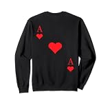 Backprint Herz Ass Karte und Kartenspiel Valentin Sw