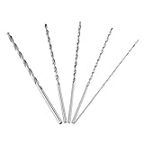 ANGGREK Bohrer 5 Stück Extra Lange Bohrer 2-5 mm Holzbohrer Lang HSS Spiralbohrer Holz Lang 160mm Spiralbohrer Extra Lang Gerader Schaft Twist-Bohrer für Metall Power T