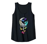 Damen Schönes buntes Schmetterlingsmandala, Halbmond, Kunst-Shirt Tank Top