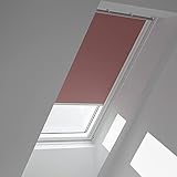 VELUX Original Verdunkelungsrollo (DKL), Silberne Seitenschienen, Y85, Rosenholz // DKL Y85 4578S