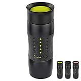 Creano Design Travel Mug 420ml, Coffee to Go Becher, Thermobecher, Isolierbecher, hält 4Std. heiß/ 7Std. kalt, 100% dicht & auslaufsicher, 360°-Trinköffnung | Grü