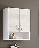 Dmora Badezimmerschrank Made in Italy, Badezimmerschrank mit zwei Türen, Wandschrank mit Staufach, cm 58x22h70, Farbe Eiche geb