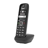 Gigaset AS690HX - Schnurloses Telefon zum Anschluss an DECT-Basis - Mobilteil mit Ladeschale - großes, kontrastreiches Display - einstellbare Klangprofile - Freisprechfunktion, Schw