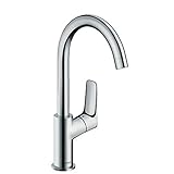 hansgrohe Wasserhahn Logis (Armatur mit Auslauf Höhe 210mm, Zugstangen-Ablaufgarnitur und Schwenkauslauf) C