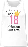 Shirtracer Geburtstagsgeschenk Geburtstag - 18 Geburtstag Mädchen Princess 2003 - schwarz - XL - Weiß - Fun - BCTM072 - Tanktop Herren und Tank-Top M