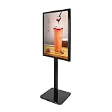 NeoMcc Werbeständer Kundenstopper Zeichenhalter Aluminium-Plakat-Stand-stehendes Display-Stand für Shop- und Ausstellungseingang Infoständer (Color : Black, Size : 50x70x140cm)