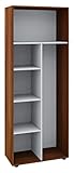VCM Schrank Universal Staubsauger Besenschrank Mehrzweckschrank Putzschrank Holz Kern-nussbaum 178x70x40 cm 'Vandol'
