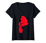 Damen Daumen runter verweigert T-Shirt mit V