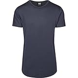Urban Classics Herren Shaped Long Tee T-Shirt, Blau (Navy), XL