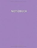 Notizbuch: Notebook für Notizen mit 100 weisse, linien, nummerierten Seiten und Inhaltsverzeichnis – Elegant und moderne Pastellfarbe in lila Farbton ... Skizzen, Zeichnungen, Notizen, Erinnerung