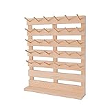 shizuku 30 Spulen Holz Garnhalter Garnhalter Faltbare Wandhalterung Ständer Halter für Näh-Organizer mit Aufhängehaken für Stickerei, Quilten und Nähg
