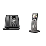 Gigaset T480HX Büro Telefon - schnurloses DECT Tischtelefon mit Headset-Anschluss, schwarz & CL660HX - DECT IP-Telefon schnurlos für den Anschluss an handelsüblichen Routern,