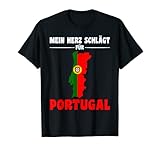 Portugal Flagge Mein Herz schlägt für Portugal T-S