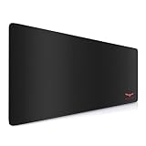 havit Gaming Mauspad XXL (900 x 400 x 3 mm) Wasserdicht Tischunterlage Extended Mousepad Office mit Gel Rubber (Schwarz)