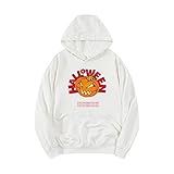 XILIN-1987 Mann Halloween Sweatshirt Herren Hässliche Halloween Hoody Hoody Hooded Sweatshirt Kostüm lustige Kürbis-Hoodies Halloween Hoodie (Color : White, Size : Medium)