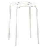Ikea Marius Hocker aus Stahl, Epoxid-Pulverbeschichtung, Weiß, 1 Stück