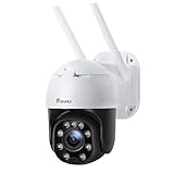4X Optischer Zoom Überwachungskamera Aussen WLAN, Ctronics PTZ Dome WiFi IP Kamera Outdoor mit Mensch Bewegungsmelder, Automatische Verfolgung, 30m Nachtsicht in Farbe, 2-Wege-Audio, IP66 W