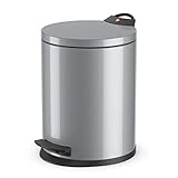 Hailo TretAbfalleimer T2.13, rund, 13 Liter, silber 0513119