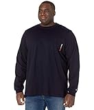 Timberland PRO Extended FR Cotton Core Long-Sleeve Pocket T-Shirt with Logo Navy 4XL Reg